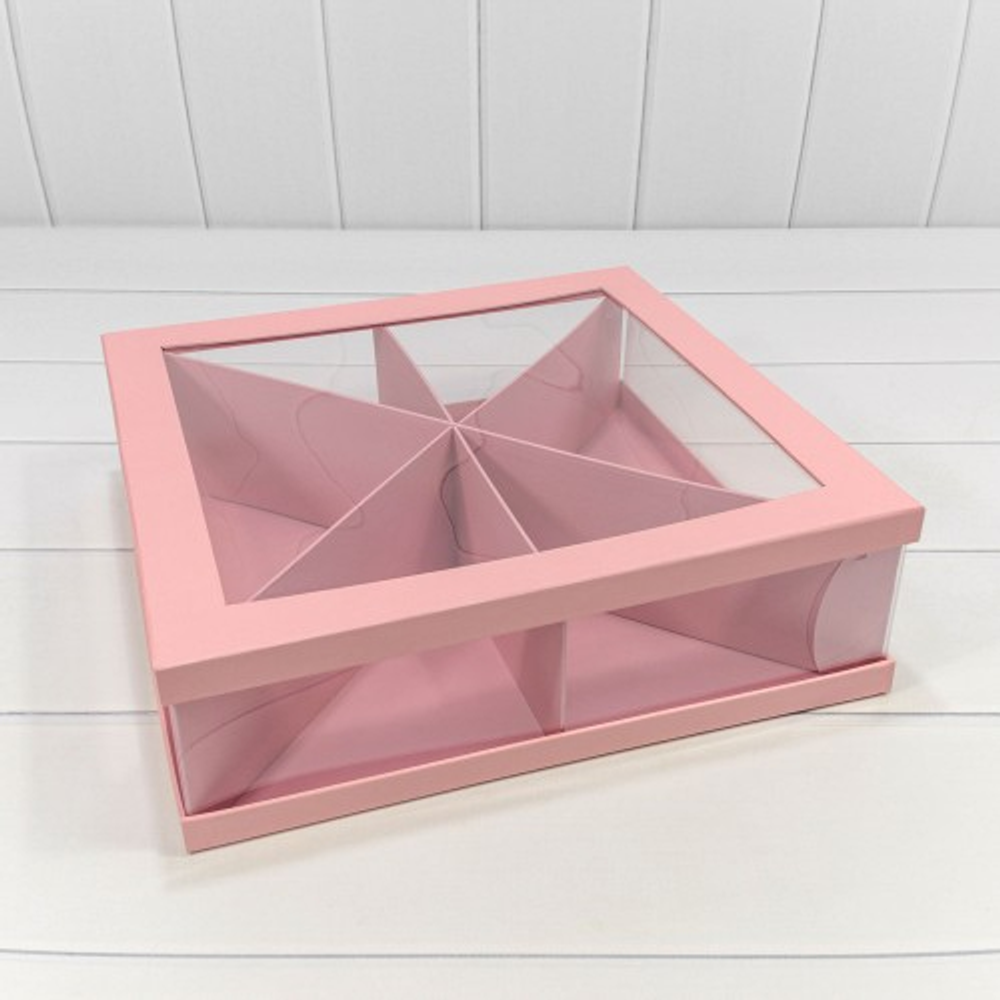 Коробка сборная 35х35х10 см (Розовый)