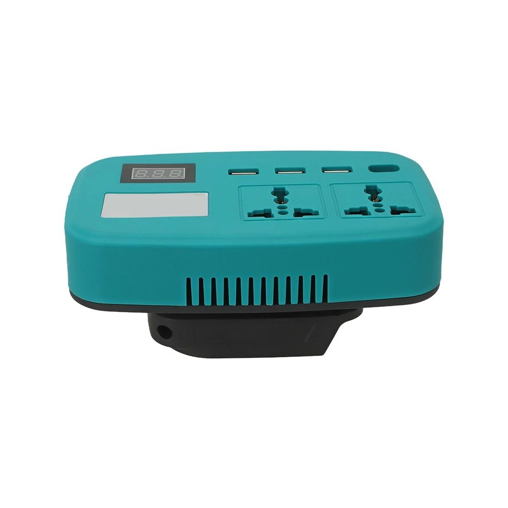 Портативный инвертор напряжения аккумуляторной батареи 18-21В в АС 220В с 3*USB + Type-C