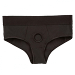 Черные трусы для страпона BACKLESS BRIEF HARNESS L/XL (Размер: L-XL) (Цвет: черный)