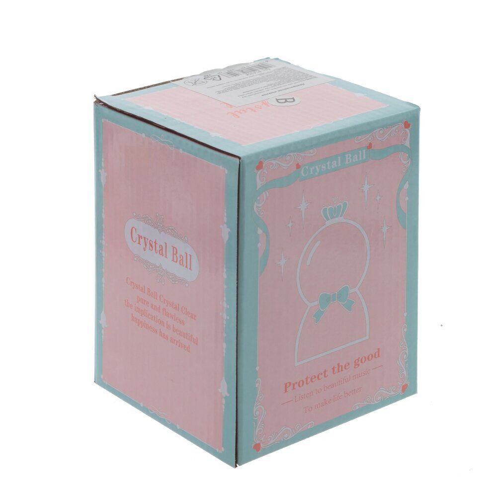 GAEM Фигурка декоративная "Девочка с лебедем" в стекл шаре (муз, подсвет, 2xAAA н/п), D8 см, L9 W9 H13 см