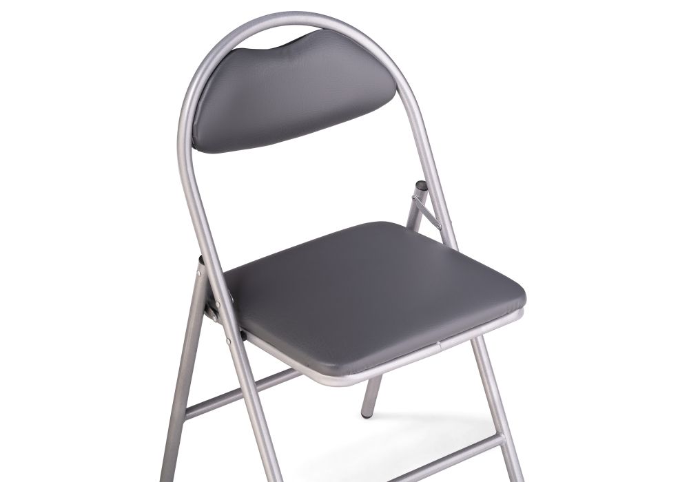 Стул на металлокаркасе Gikat серый полимер / светлый мусс