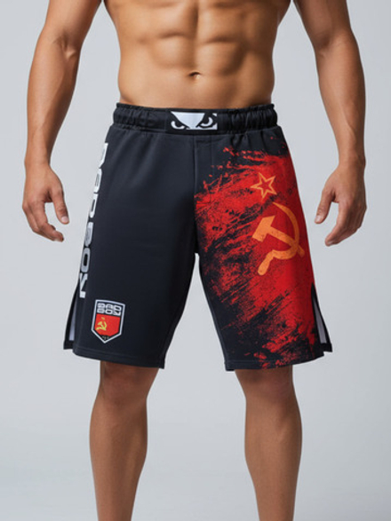 Шорты спортивные тренировочные Bad Boy World USSR черный