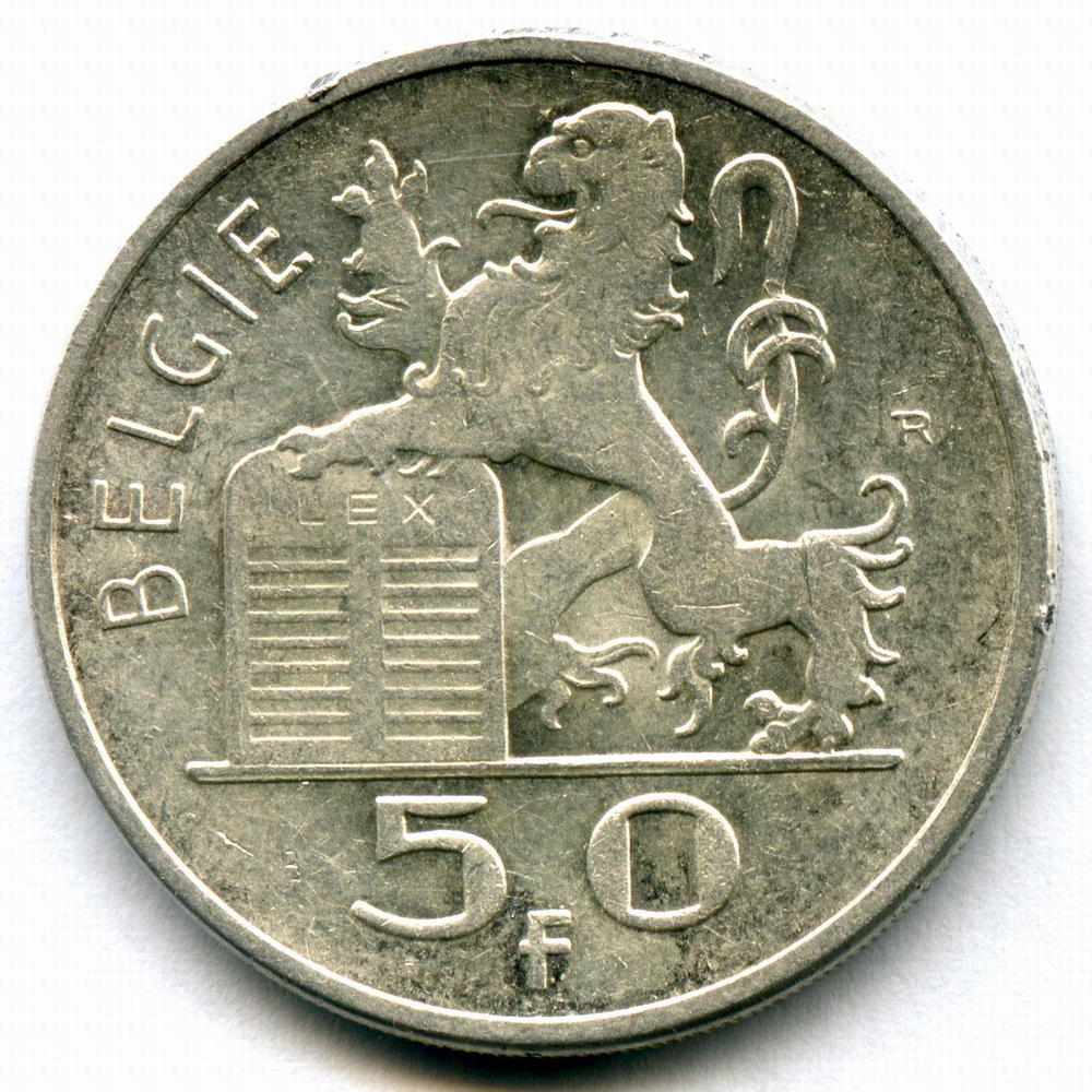 50 франков 1950. Бельгия (VF-XF)
