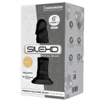 Черный фаллоимитатор 14,8см на присоске SilexD Premium Silicone Dildo 6" Model 1