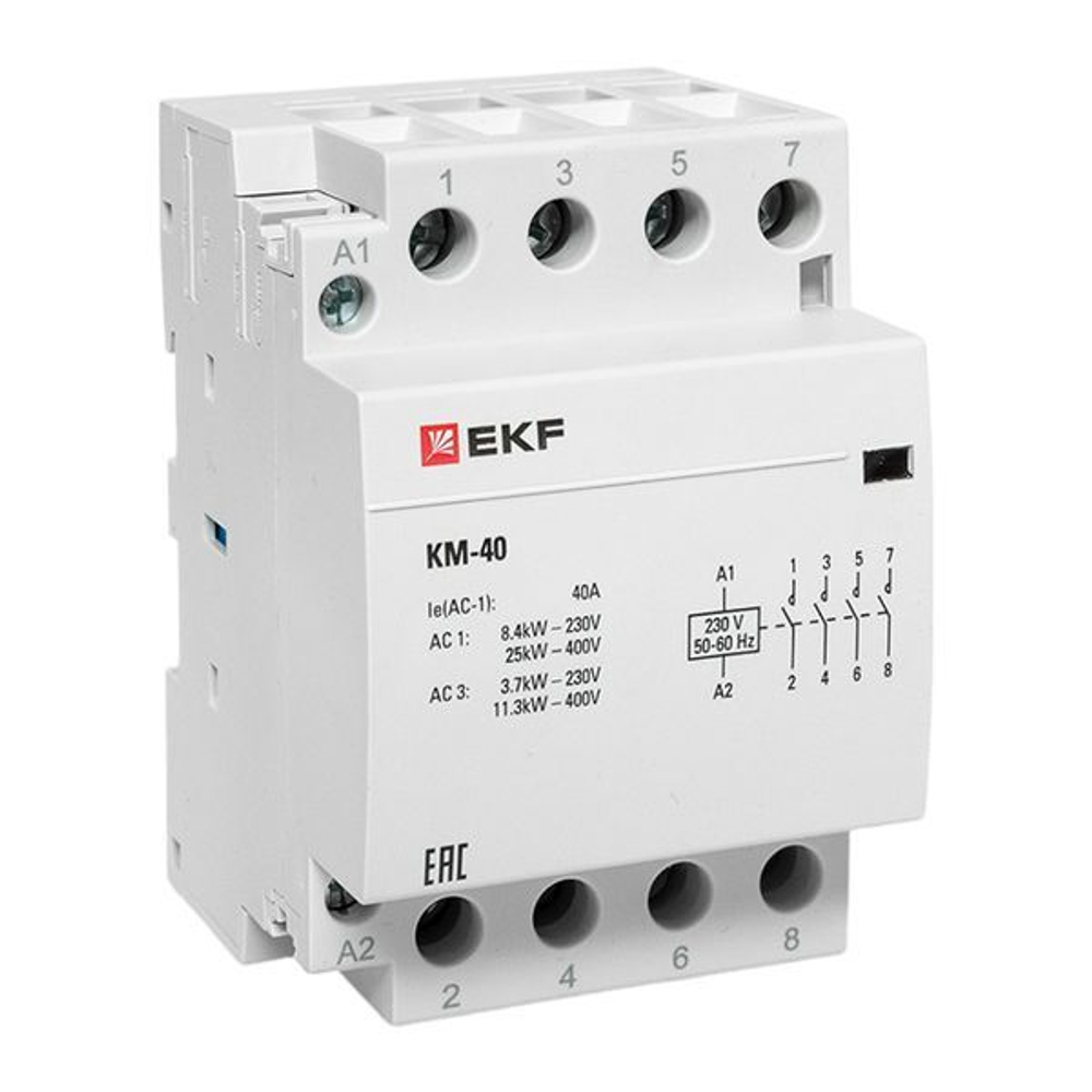 Контактор модульный КМ 40А 4NО (3 мод,) EKF PROxima