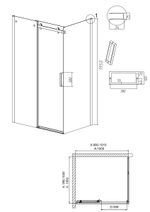 Душевое ограждение Grossman Classic 100.K33.04.100.10.00-200.K33.04.100.10.00 (100х100х195) раздвижная,хром,стекло прозрачное,2 места