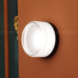 Бра Cloyd NANO W1 / шир. 14 см - черный - прозрачн. стекло (арт.20382)