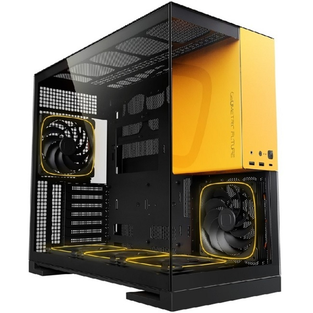 Корпус Midi-Tower Geometric Future Model 5, ARGB, E-ATX, черный/желтый (1AM5WKBY01100)