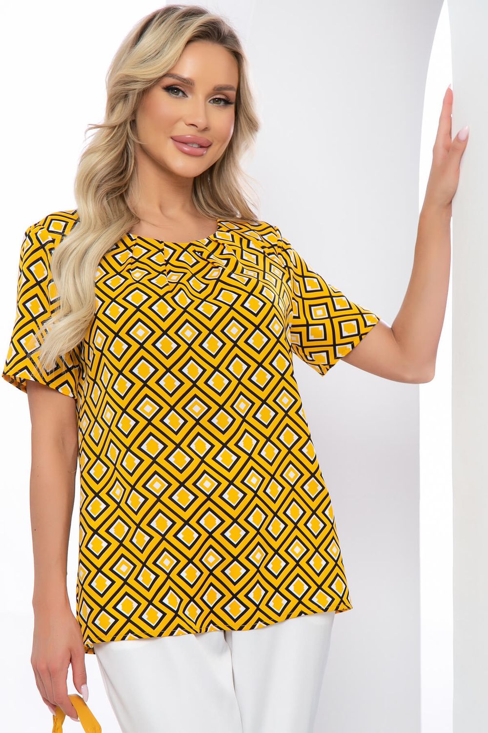 Блуза "Нильда" (горчица) Б5397 LT Collection