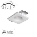 Точечный встраиваемый светильник Arte Lamp INVISIBLE A9283PL-1WH