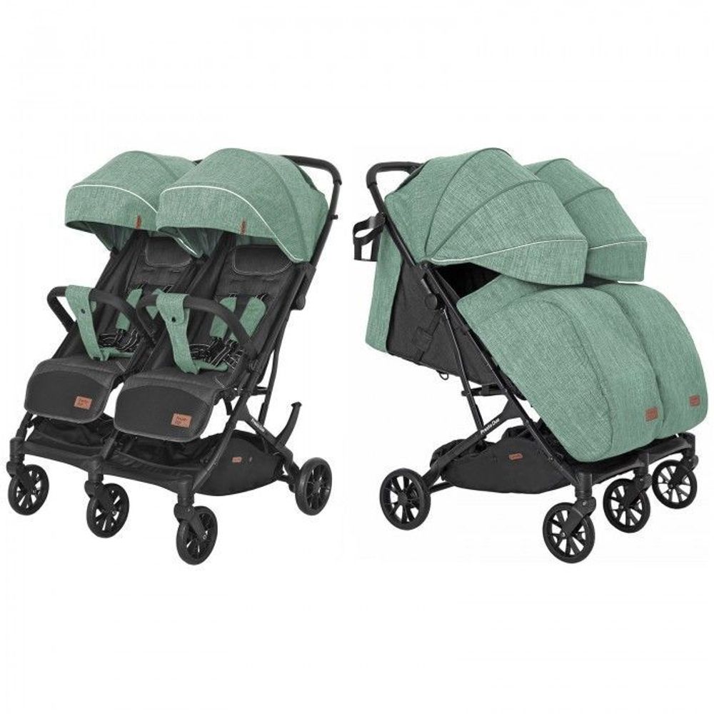 Прогулочная коляска для двойни Carrello Presto Duo CRL-5506, Tea Green