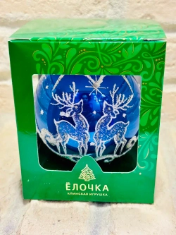 Елочное украшение Олени 85 мм