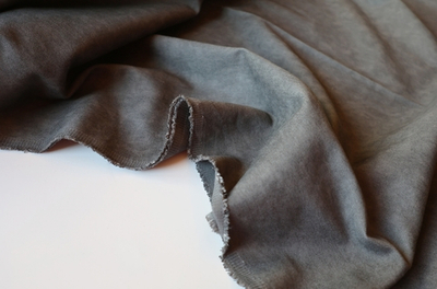 ГРАФИТ - Хлопок твил ВАРЕНКА с ВЕЛЮР-ЭФФЕКТОМ (1362 Евгения)