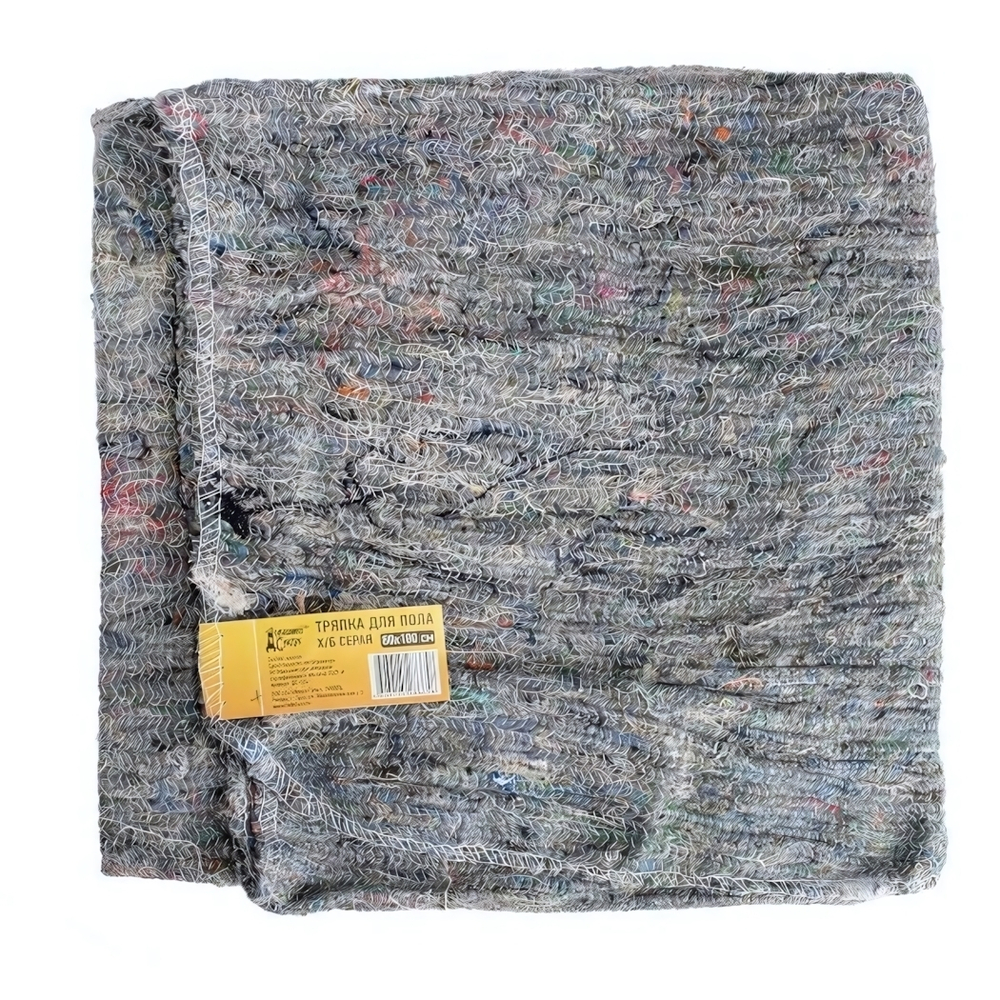 Тряпка для пола "Домашний Сундук" Х/Б СЕРАЯ овер. 80*100см ДС-154