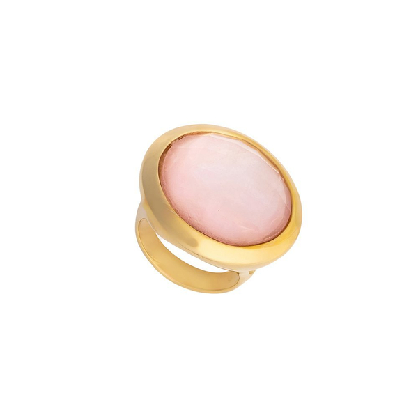 Кольцо Possebon Pearl Quartz Rose 16.5 мм K9853.9/16.5 R/G