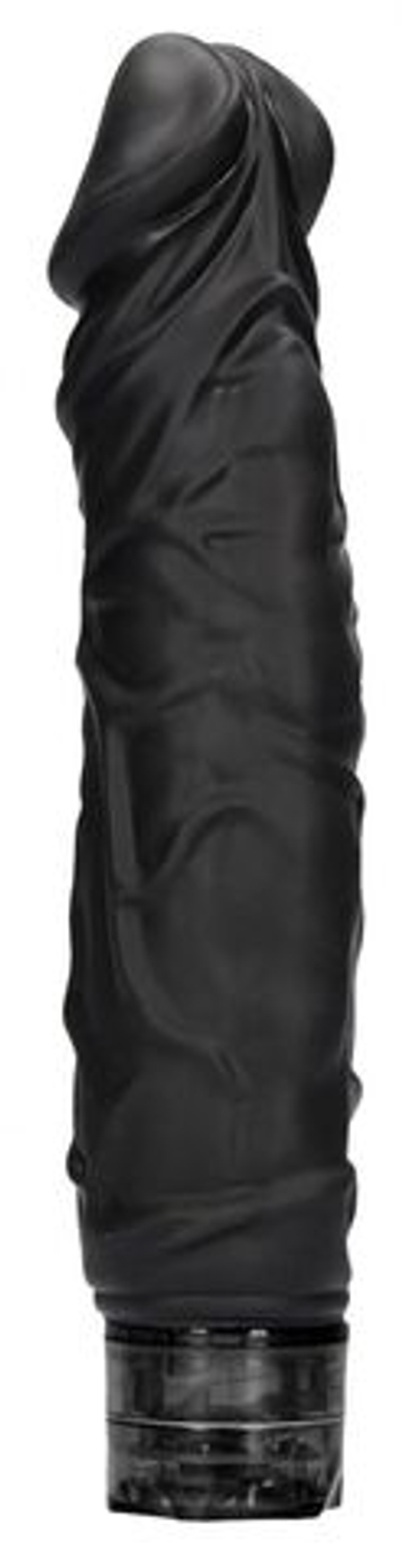 Черный вибромассажер Realisic 10 speed Vibrator - 24 см. (Цвет: черный)