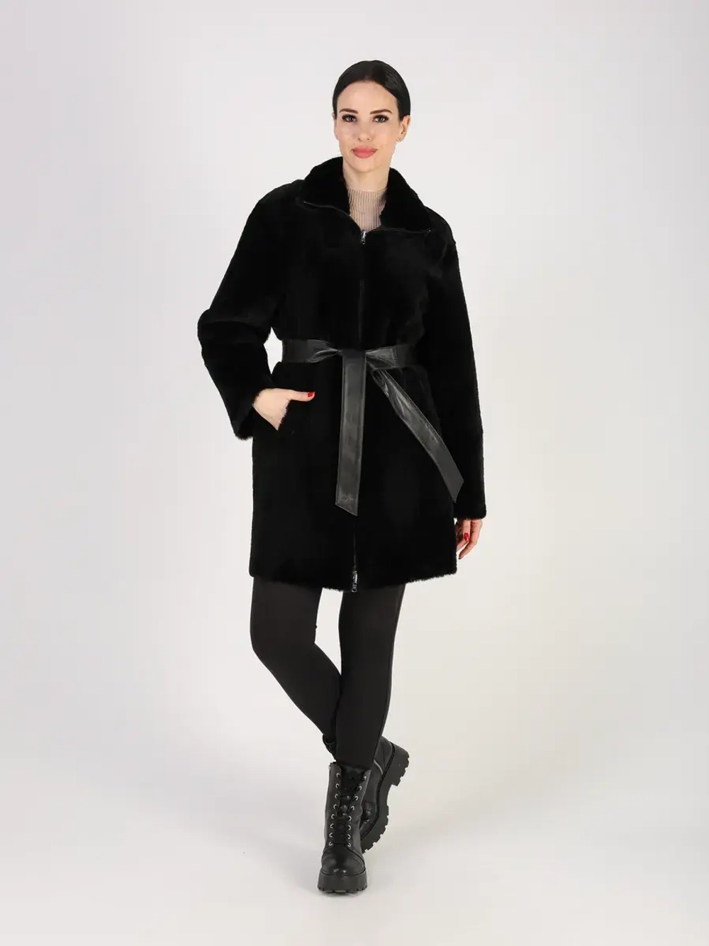 Дубленка зимняя шуба натуральная двухсторонняя