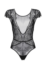 Ажурное боди с открытой спиной Delight (Размер: XL) (Цвет: белый)