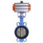 Water Butterfly Valve Elephant st-316l-epdm-elephant-da, body material - carbon steel WCB, disk material - stainless steel AISI 316L, seal - EPDM, pneumatic actuator operated