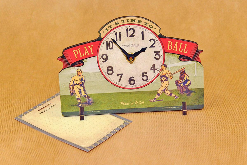 Часы настольные Timeworks Baseball POTBPB США