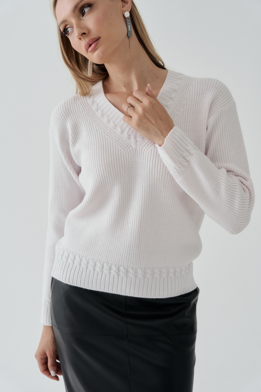 Белый джемпер Тамбовчанка