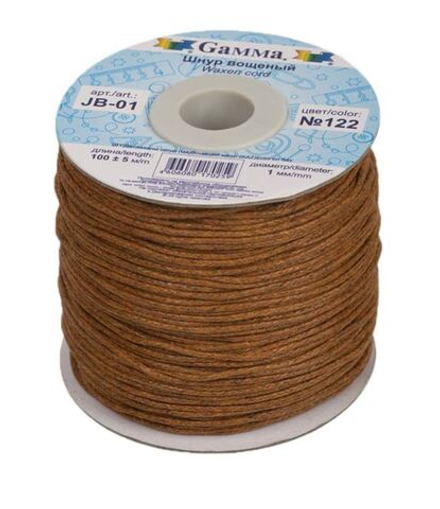 Шнур "Gamma" 1 мм JB-01, вощеный, №122