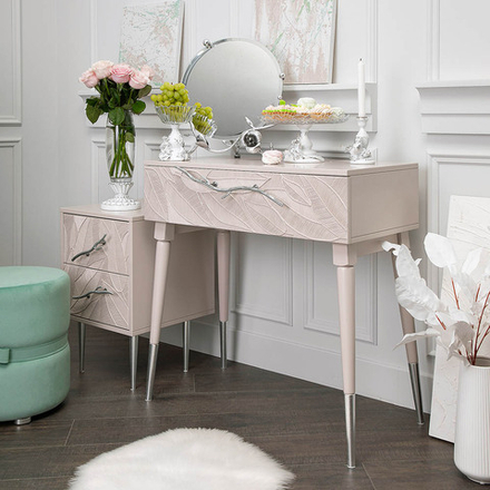 Консоль Арт Колор leaves Стайл Сильвер Серый Агат