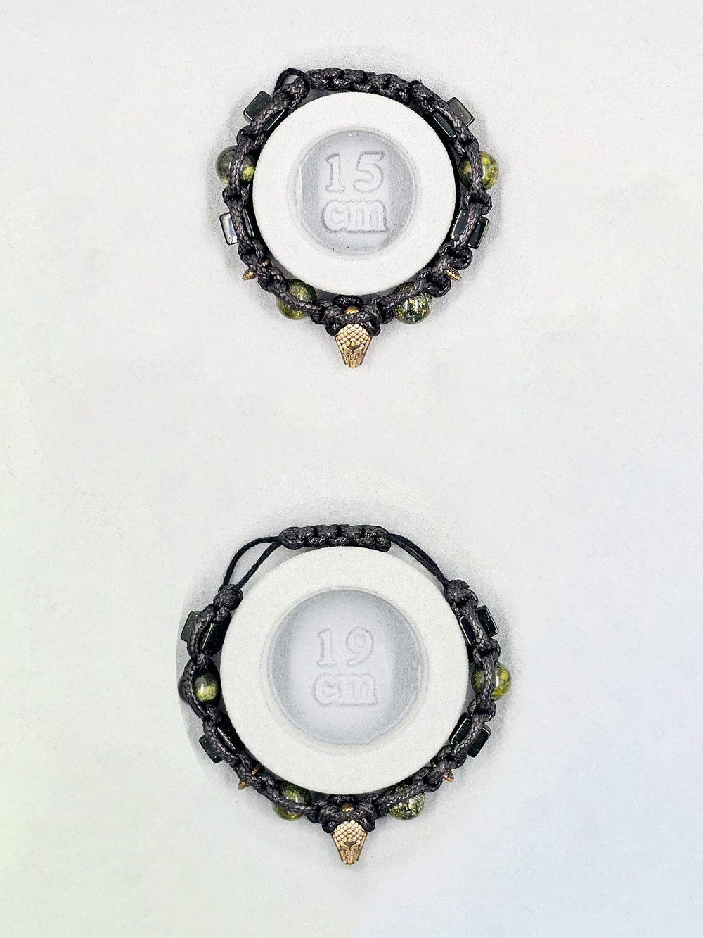 Мужской браслет на руку Змея. Авантюрин и Змеевик