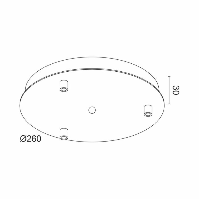 Основание круглое Ledron D260-3