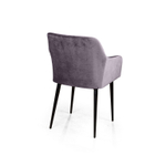 Стул с подлокотниками Robert, бархат серый 27