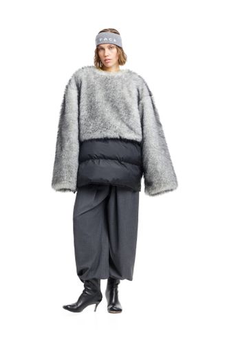 Шуба-трансформер с отстегивающимся низом GO TO PARIS Gray