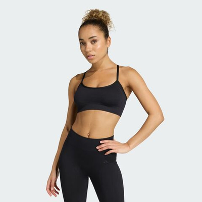 Workout Essentials — спортивный бюстгальтер из трикотажа с легкой поддержкой - ADIDAS