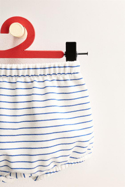 ZARA TIMELESS - ТРУСЫ В ПОЛОСКУ, ЭКРЮ/СИНИЙ