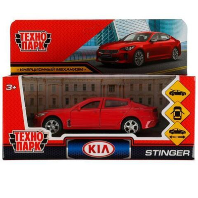 Модель ин. мет. "Kia Stinger" 12см, двер, баг, красн, коробка STINGER-12-RD (Технопарк)