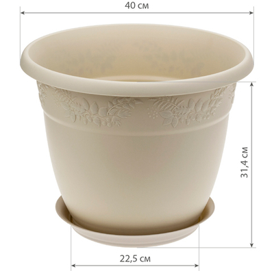 Кашпо /РЯБИНА/ с подставкой D400мм 22л, М 3060