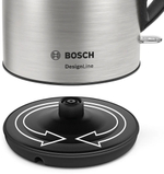 Чайник электрический BOSCH TWK3P420, 2400 Вт, 1.7 л, металл/пластик, фильтр от накипи, автоотключение, серебристый