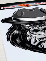 Наклейка - Горилла гангстер