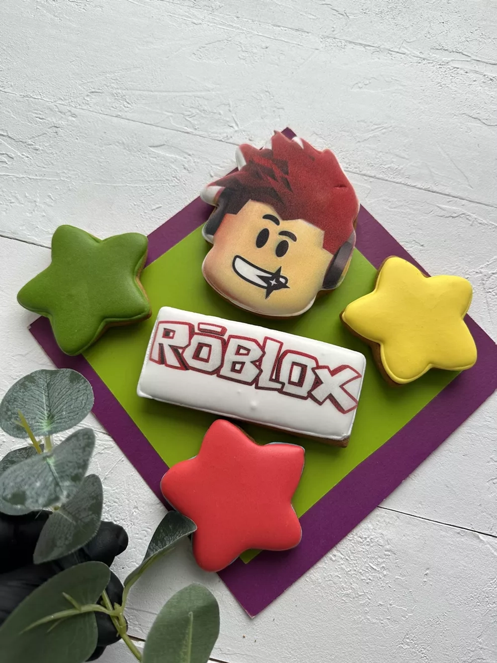 Имбирные пряники на торт Роблокс набор