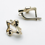 Ювелирные швензы с позолотой, размер 14*15 мм, цена за пару