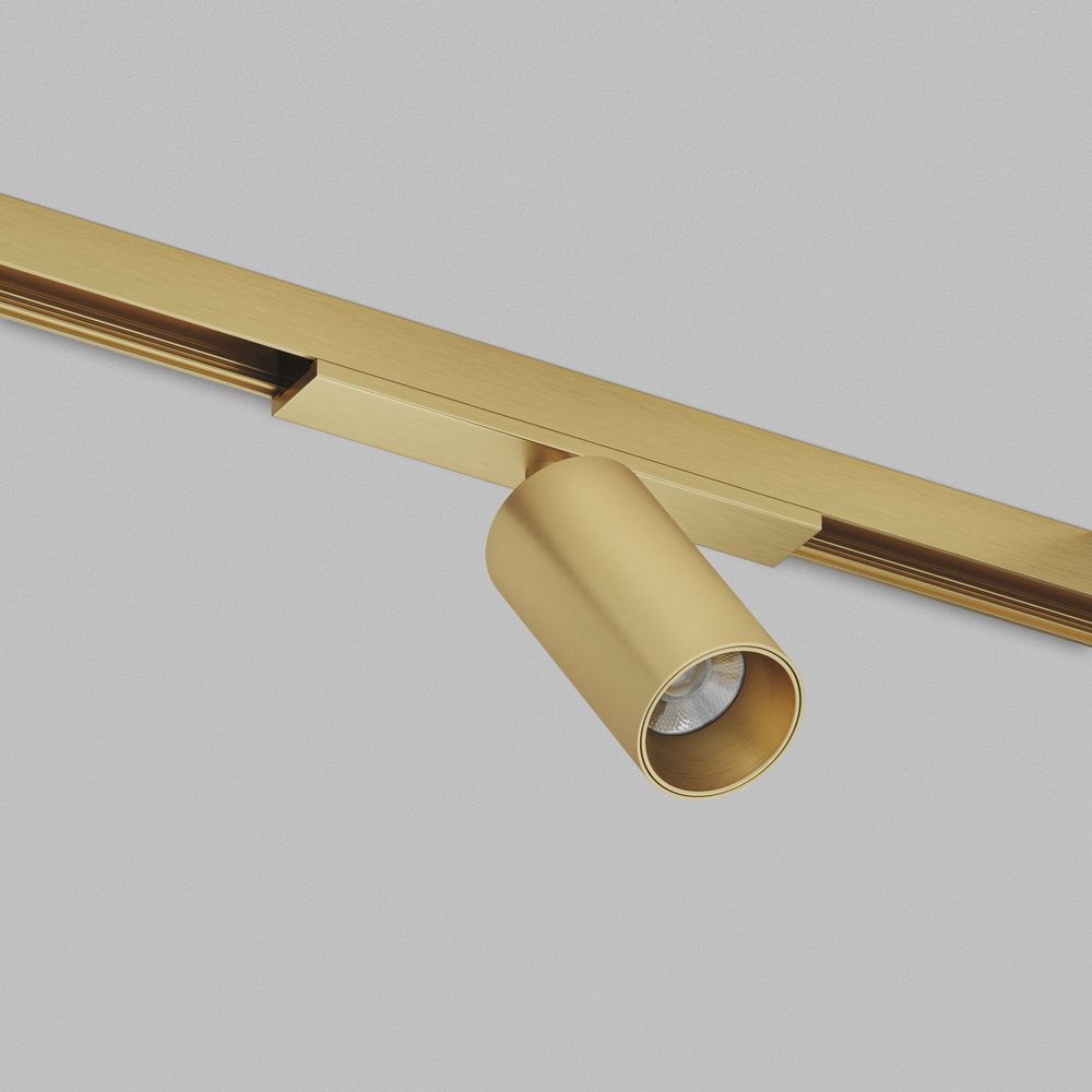 DK5740-SB Светильник для трека SHINE SPOT со светодиодом, D35*H70, 48V DC, 6W, RA?90, 3000K, IP20, сатинированная латунь, алюминий