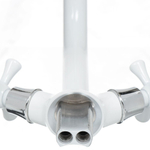 Смеситель для раковины, Frud, корот изл, с кран-буксой, бел, R13332