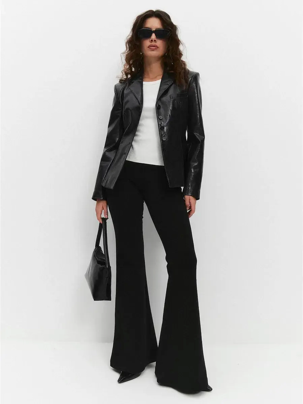 Брюки клеш трикотажные