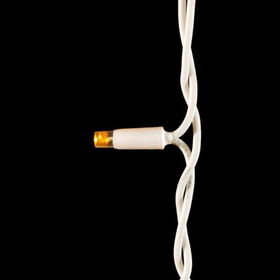 Светодиодная бахрома с колпачком 3,1*0,5 м., 120 желтых LED ламп, каучуковый белый провод, LTC (LL120-8-2Y)