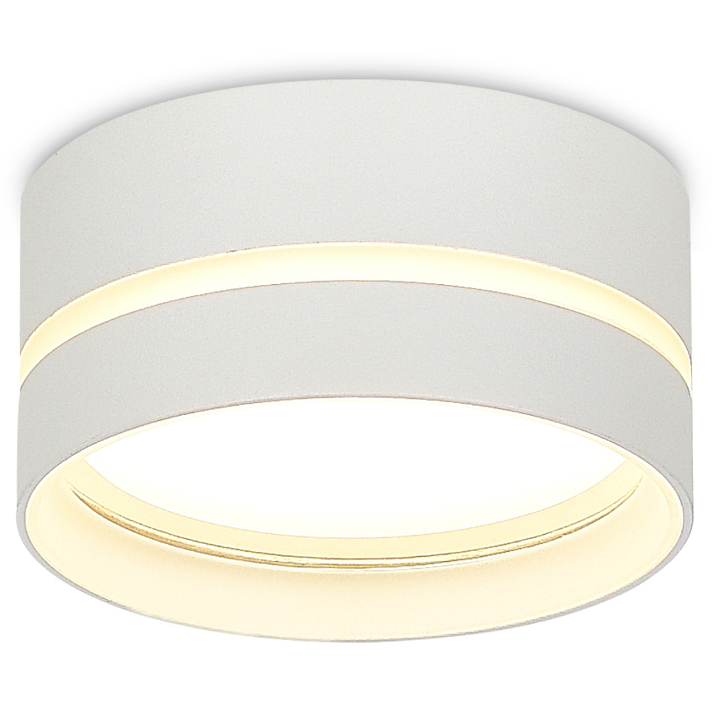 Светильник накладной,  GX53,  D85xH40мм,  IP20,  белый,  без лампы