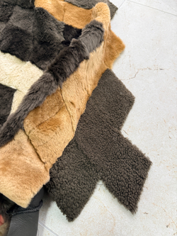 Покрывало меховое ковер из шкуры овчины