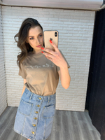 джинсовая юбка с пуговицами спереди купить