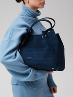 Замшевая сумка с матрешкой Vasilisa DBR 31210 синяя глубина