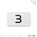 Табличка с номером 3 на дверь квартиры, для офиса, кабинета, аудитории, склада, белая 120х70 мм, Айдентика Технолоджи