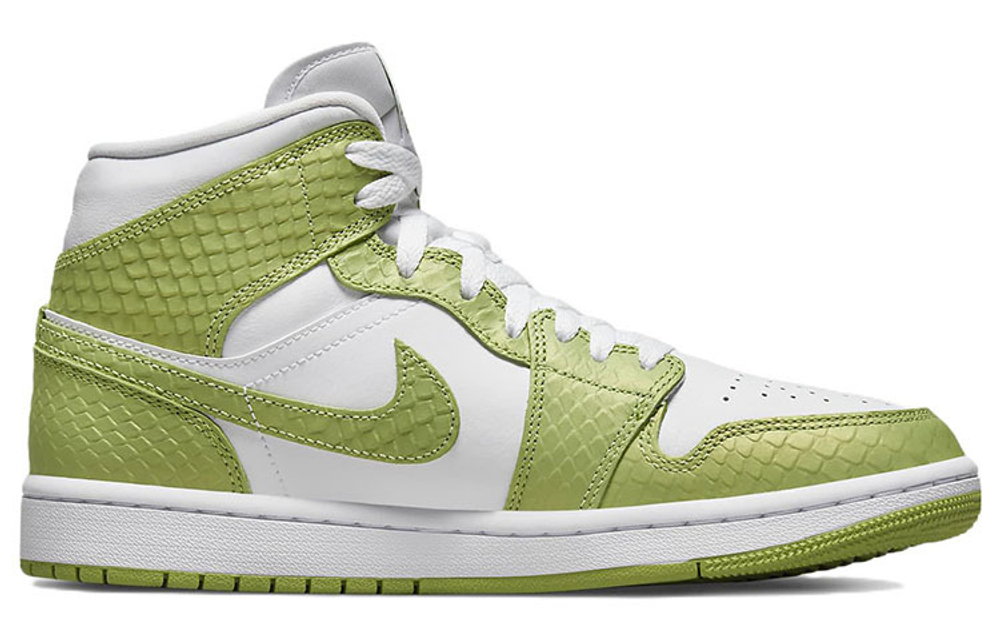 Кроссовки Jordan Air Jordan 1 Mid Se V2 "Green Python" (Женская размерная сетка)