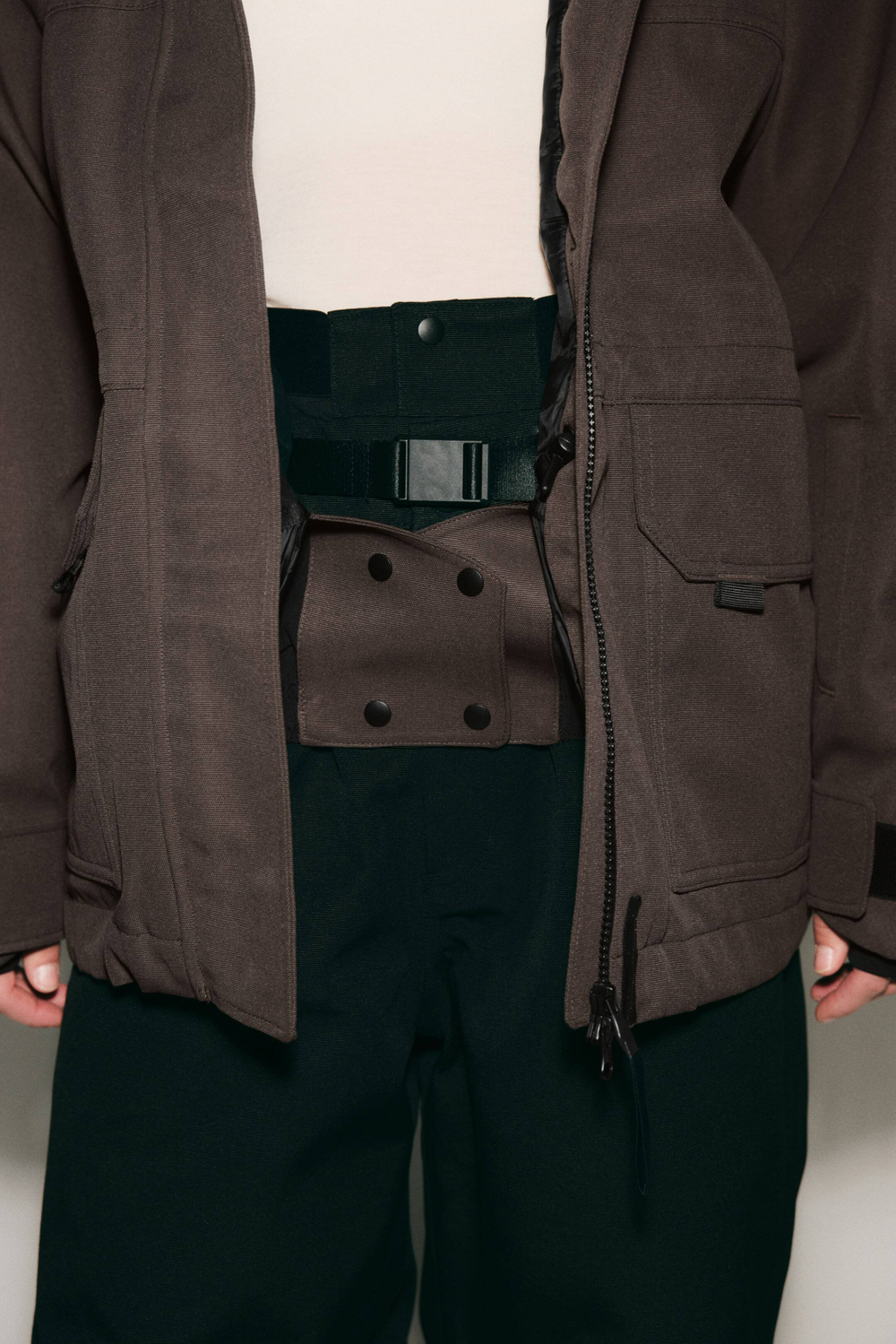 H&M Лыжная куртка с воротником ThermoMove™, темно-коричневый